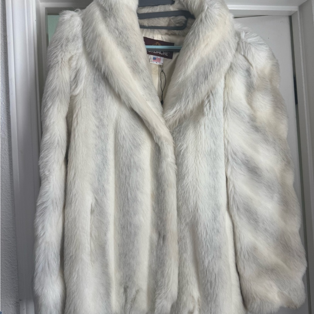 Jordache White Fur Coat